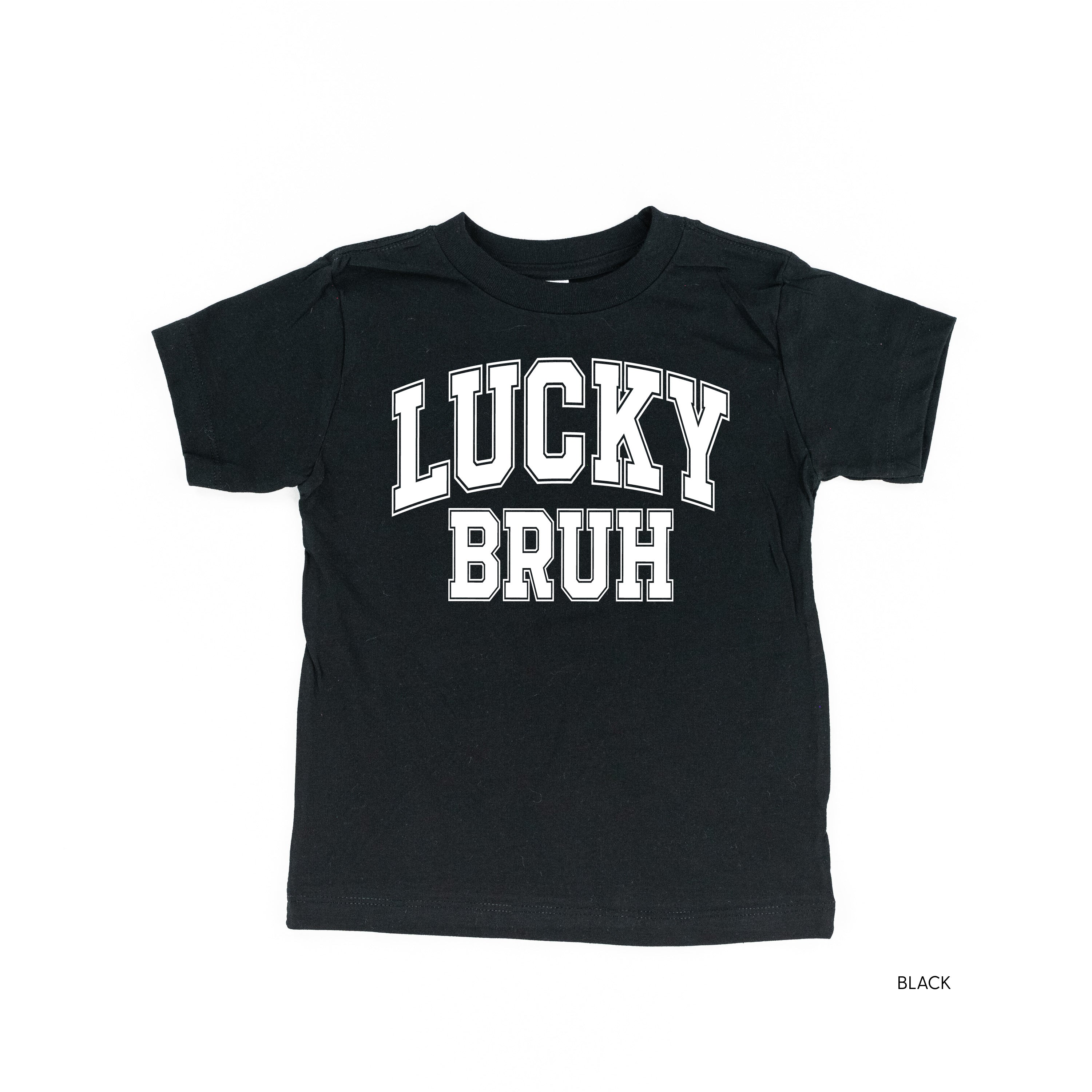 Lucky Bruh - Varsity Outline - Child Tee Little Mama Shirt Shop