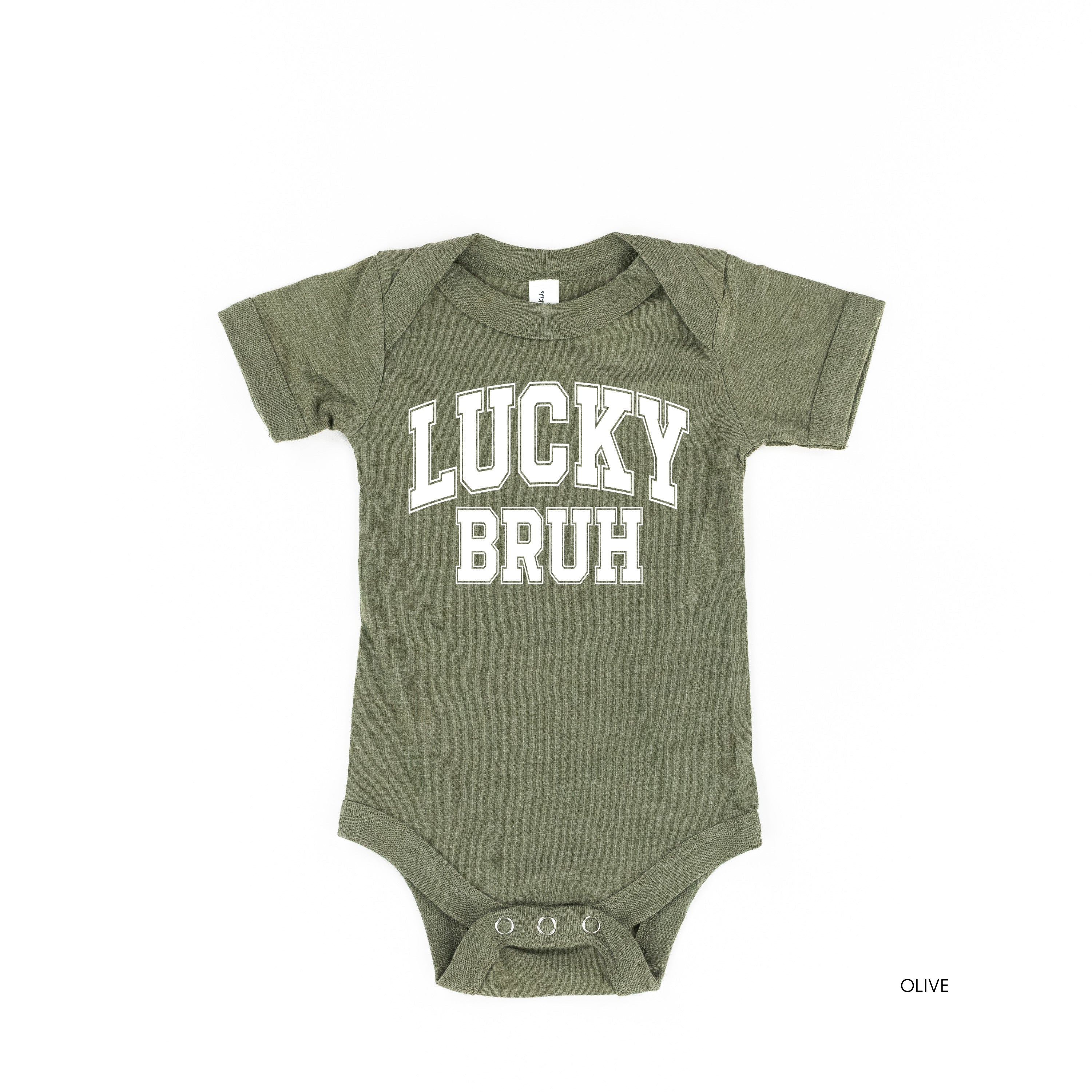 Lucky Bruh - Varsity Outline - Infant Bodysuit/Tee Little Mama Shirt Shop
