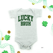 Lucky Bruh - Varsity Outline - Infant Bodysuit/Tee Little Mama Shirt Shop