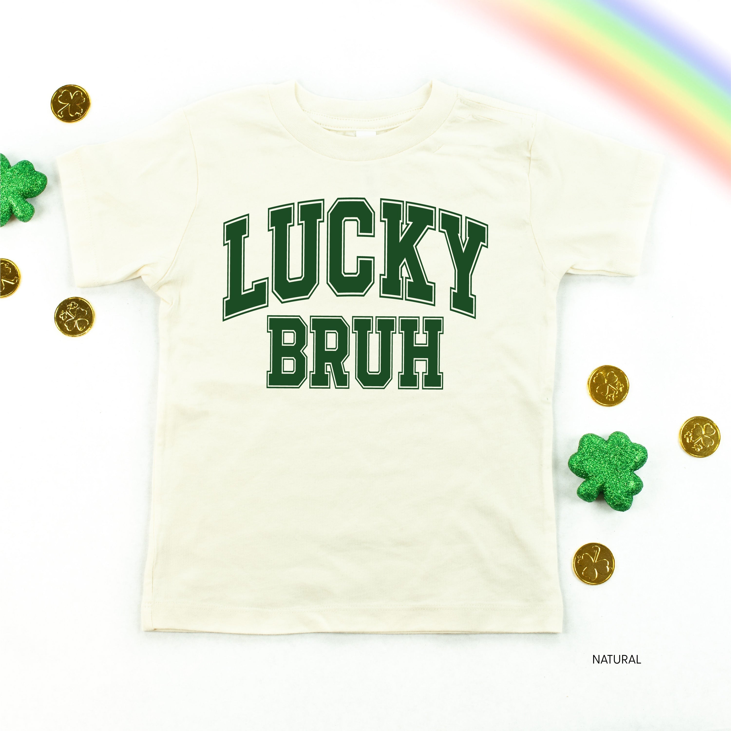 Lucky Bruh - Varsity Outline - Child Tee Little Mama Shirt Shop