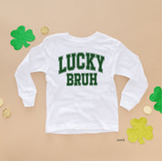 Lucky Bruh - Varsity Outline - Child Long Sleeve Tee Little Mama Shirt Shop