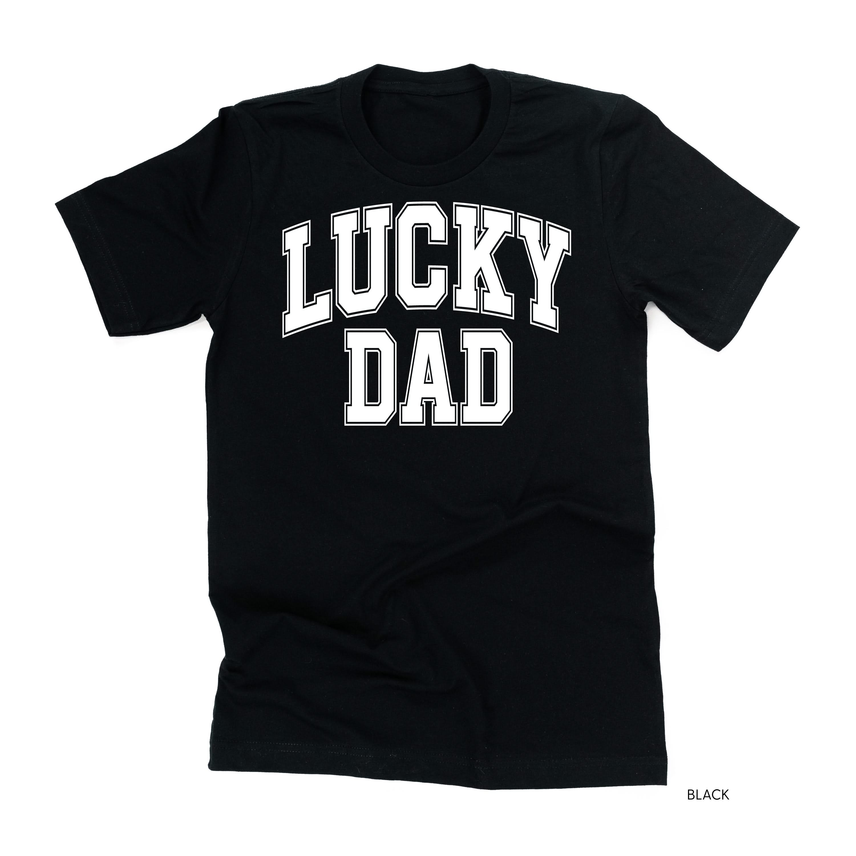 Lucky Dad - Varsity Outline - Unisex Tee Little Mama Shirt Shop
