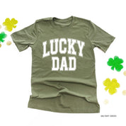 Lucky Dad - Varsity Outline - Unisex Tee Little Mama Shirt Shop