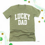 Lucky Dad - Varsity Outline - Unisex Tee Little Mama Shirt Shop