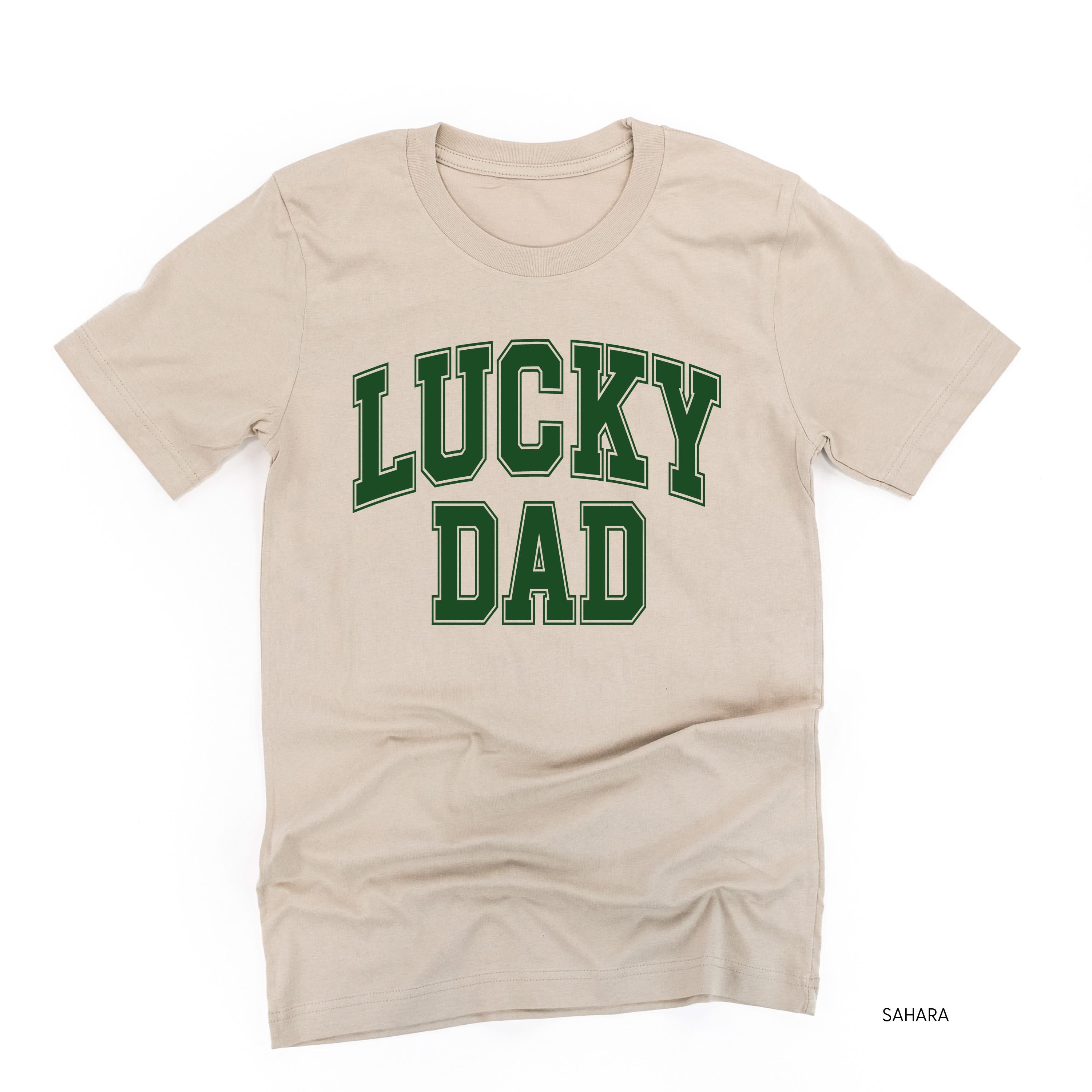 Lucky Dad - Varsity Outline - Unisex Tee Little Mama Shirt Shop