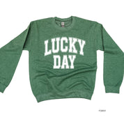 Lucky Day - Varsity Outline - BASIC Fleece Little Mama Shirt Shop LLC