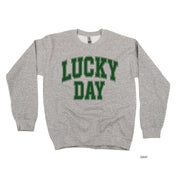 Lucky Day - Varsity Outline - BASIC Fleece Little Mama Shirt Shop LLC