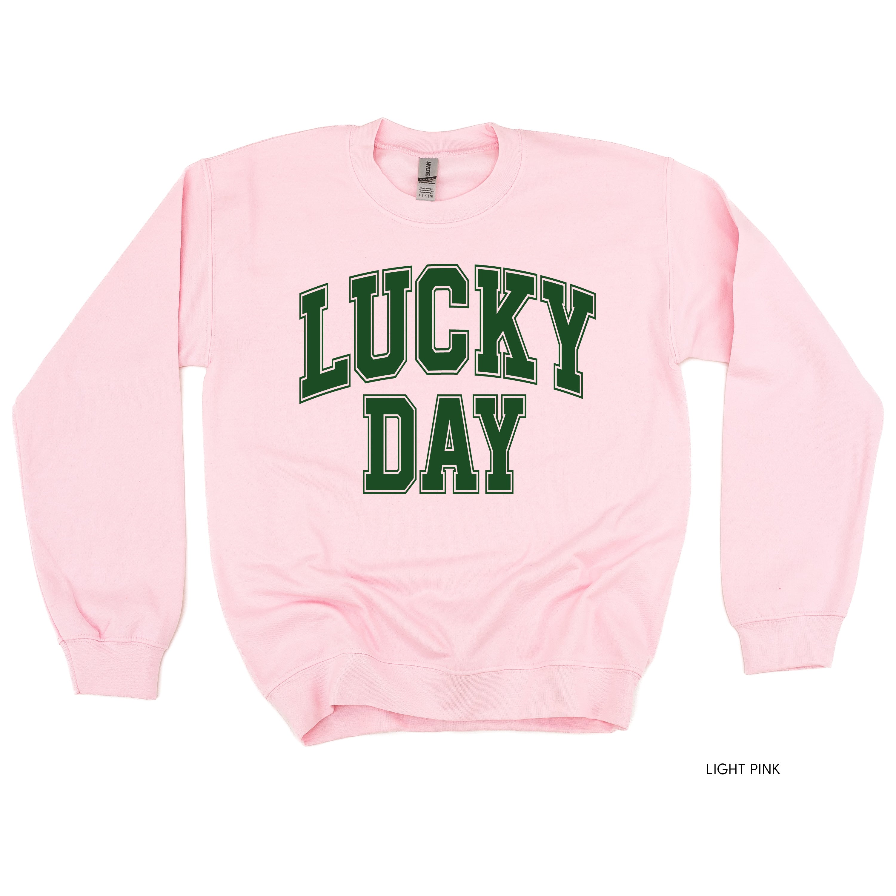 Lucky Day - Varsity Outline - BASIC Fleece Little Mama Shirt Shop LLC