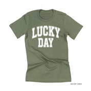 Lucky Day - Varsity Outline - Unisex Tee Little Mama Shirt Shop