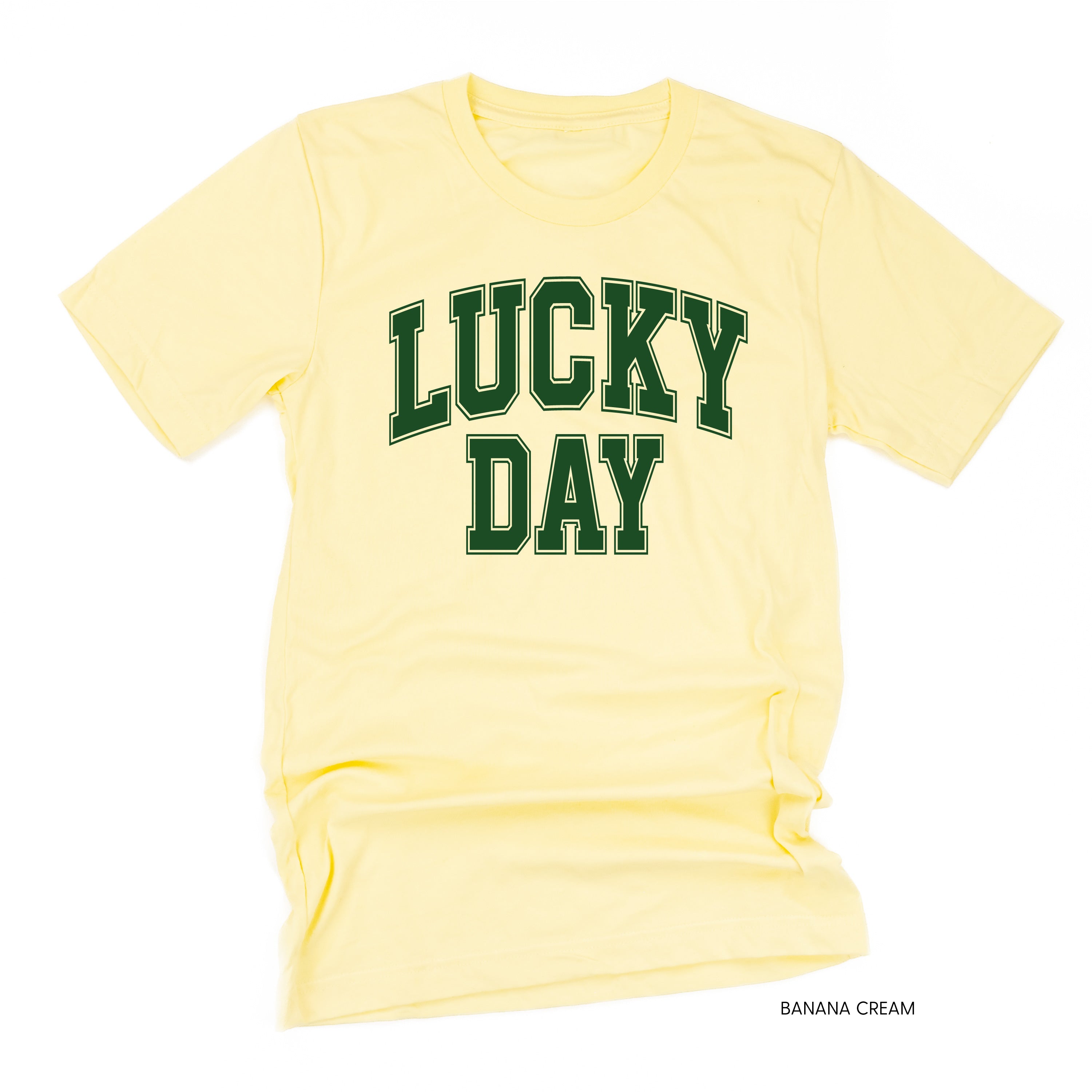 Lucky Day - Varsity Outline - Unisex Tee Little Mama Shirt Shop