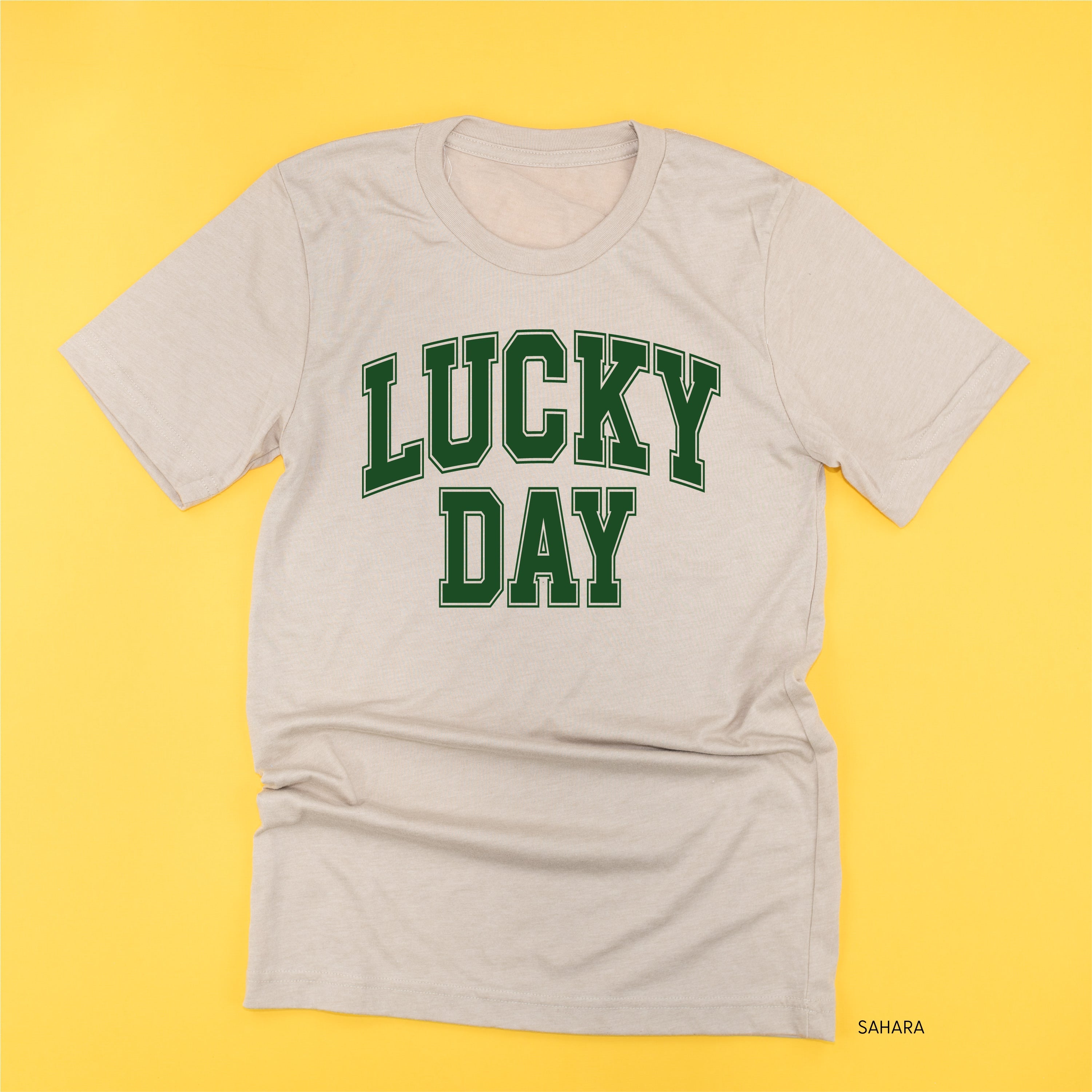 Lucky Day - Varsity Outline - Unisex Tee Little Mama Shirt Shop