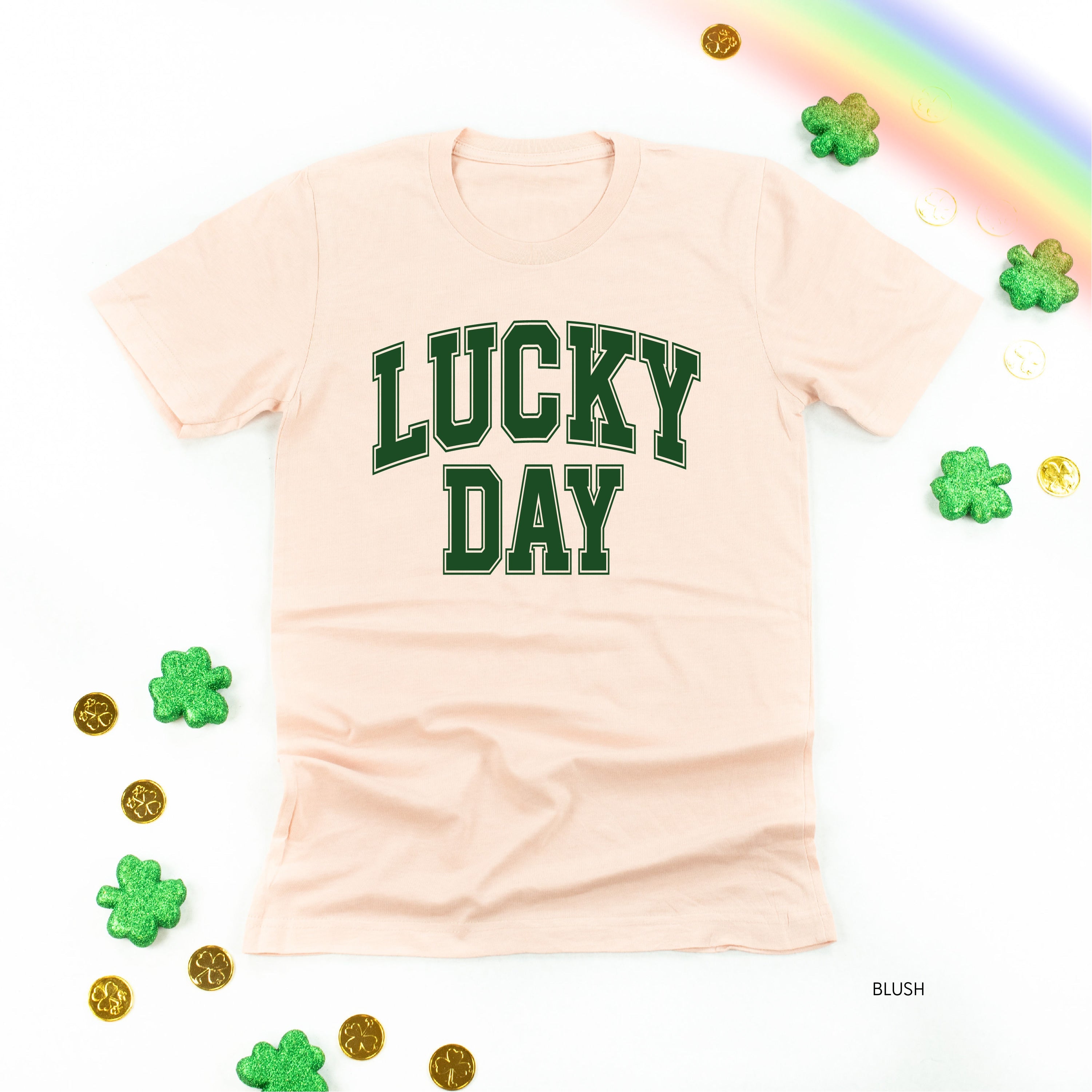 Lucky Day - Varsity Outline - Unisex Tee Little Mama Shirt Shop