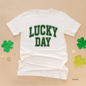 Lucky Day - Varsity Outline - Unisex Tee Little Mama Shirt Shop