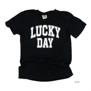 Lucky Day - Varsity Outline - Comfort Colors Tee Little Mama Shirt Shop