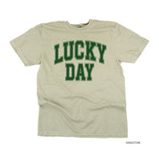 Lucky Day - Varsity Outline - Comfort Colors Tee Little Mama Shirt Shop