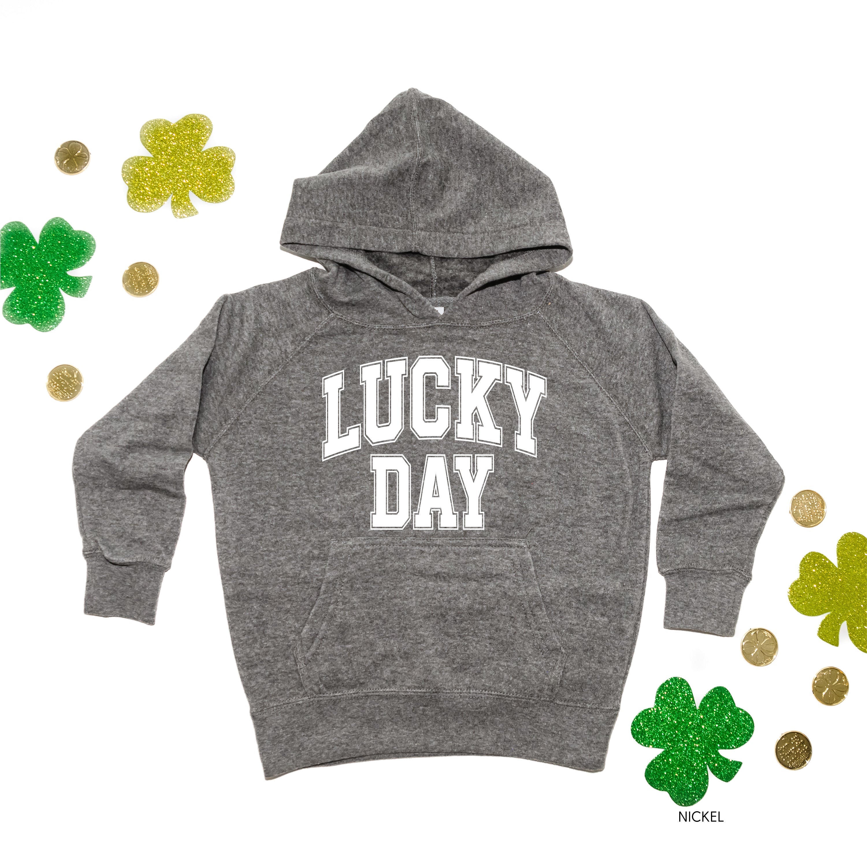 Lucky Day - Varsity Outline - Child HOODIE Little Mama Shirt Shop