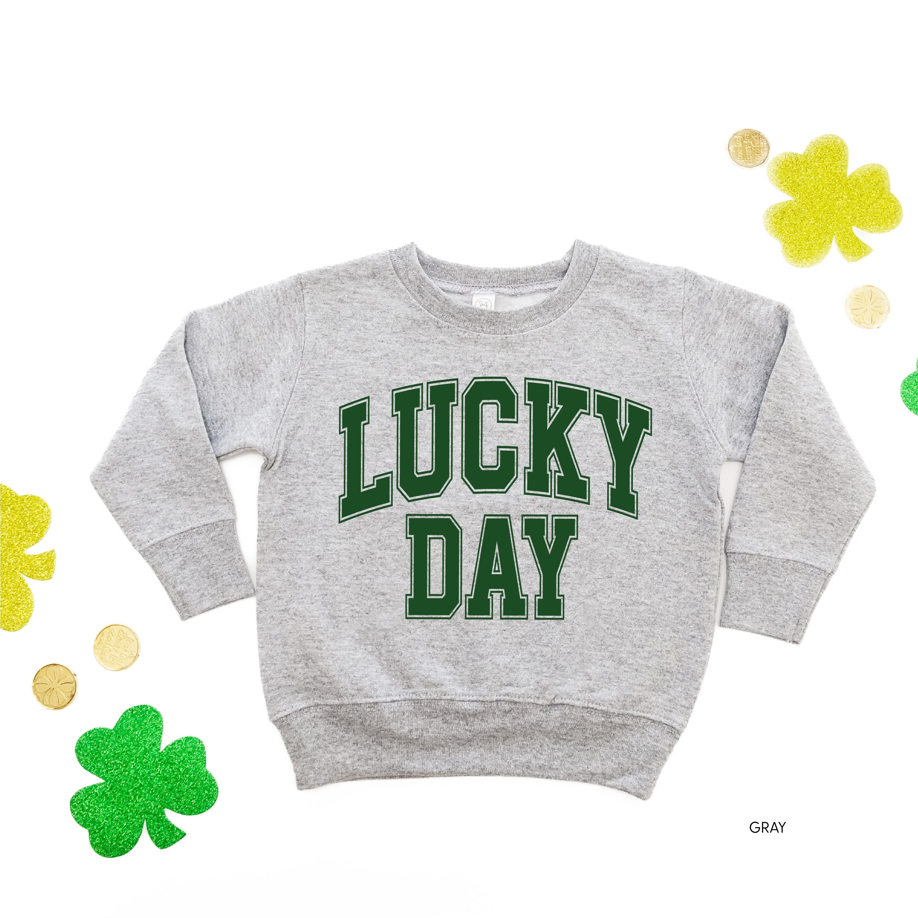 Lucky Day - Varsity Outline - Child Sweater Little Mama Shirt Shop