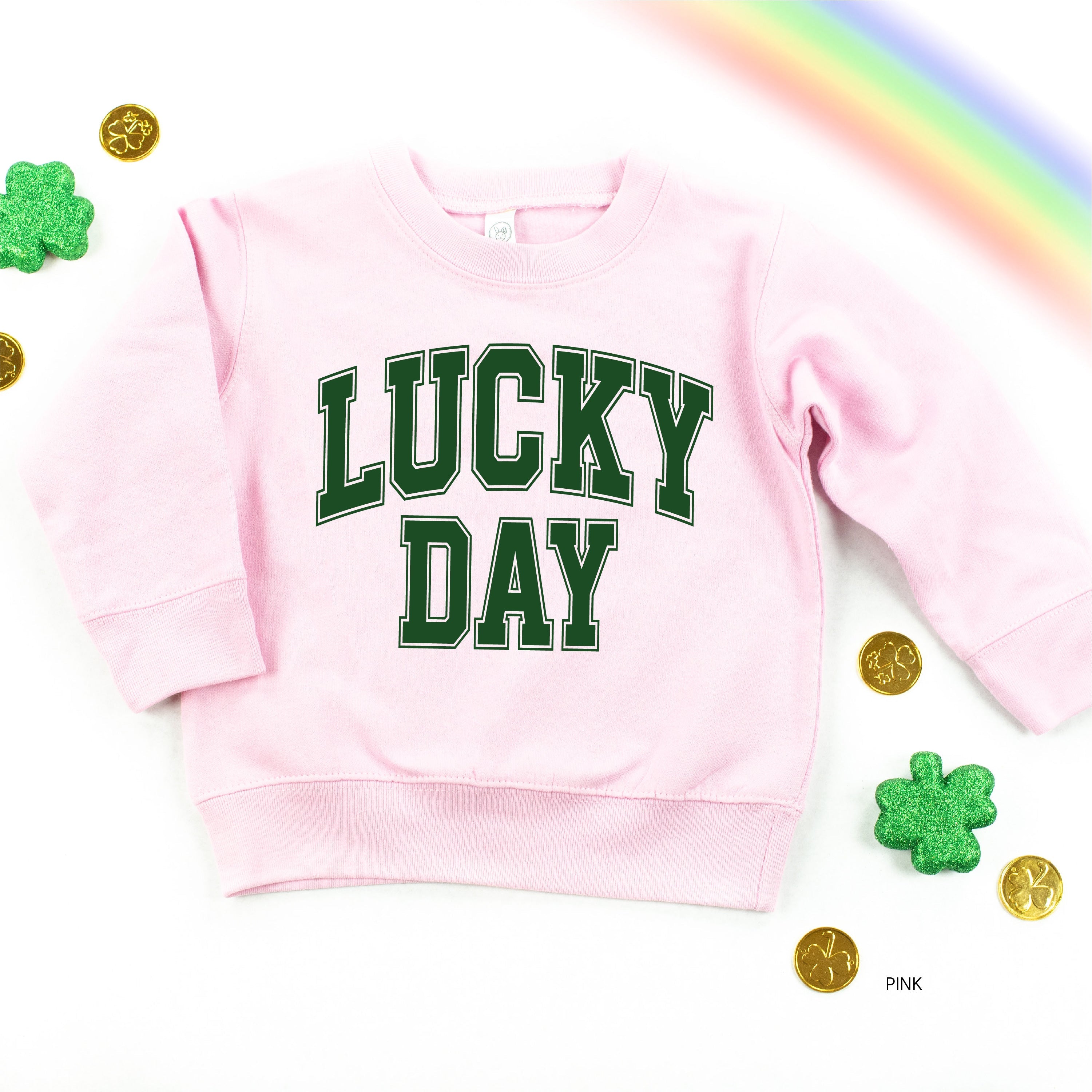 Lucky Day - Varsity Outline - Child Sweater Little Mama Shirt Shop