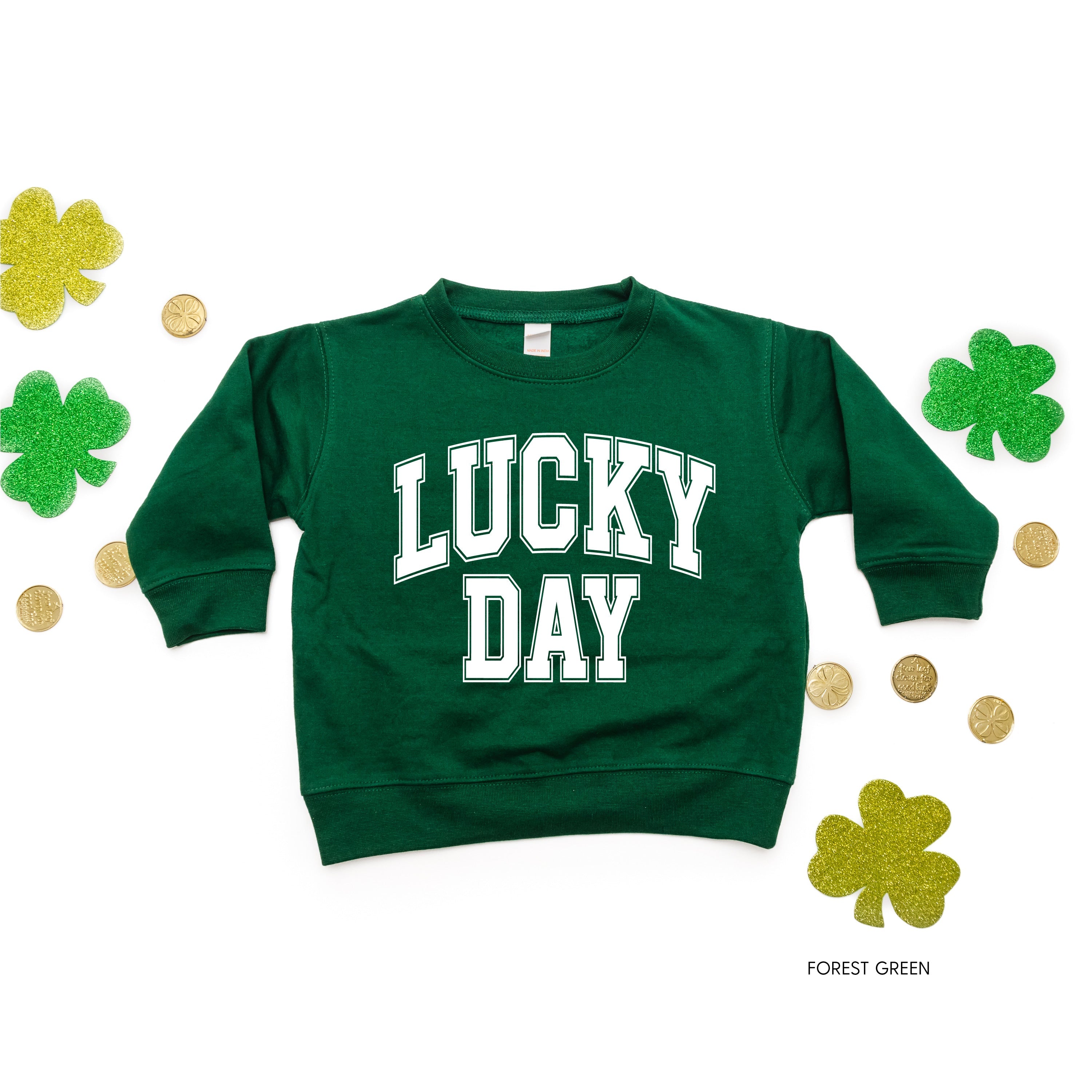 Lucky Day - Varsity Outline - Child Sweater Little Mama Shirt Shop