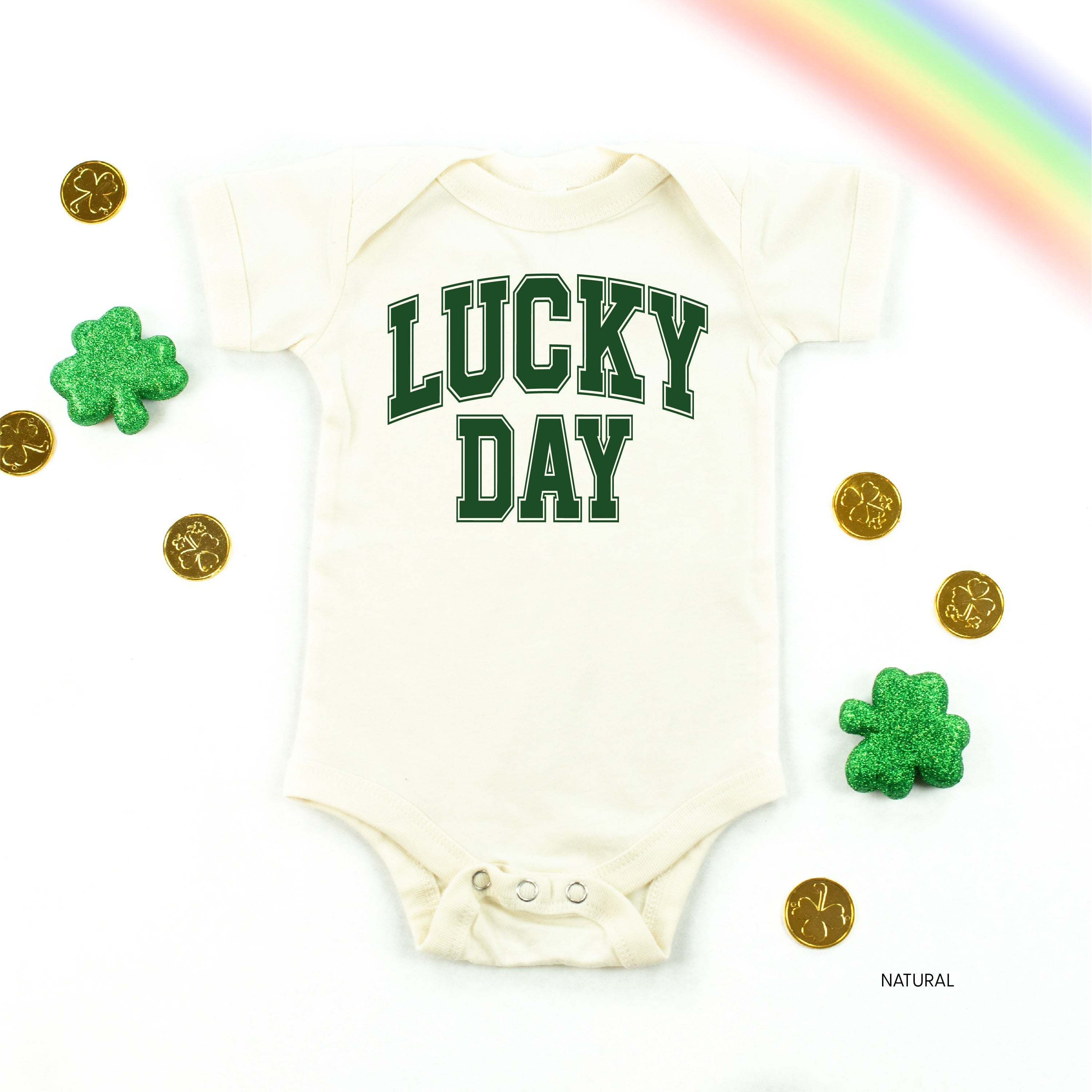 Lucky Day - Varsity Outline - Infant Bodysuit/Tee Little Mama Shirt Shop