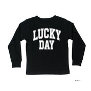 Lucky Day - Varsity Outline - Child Long Sleeve Tee Little Mama Shirt Shop