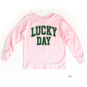 Lucky Day - Varsity Outline - Child Long Sleeve Tee Little Mama Shirt Shop