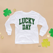 Lucky Day - Varsity Outline - Child Long Sleeve Tee Little Mama Shirt Shop