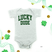 Lucky Dude - Varsity Outline - Infant Bodysuit/Tee Little Mama Shirt Shop