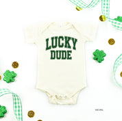 Lucky Dude - Varsity Outline - Infant Bodysuit/Tee Little Mama Shirt Shop