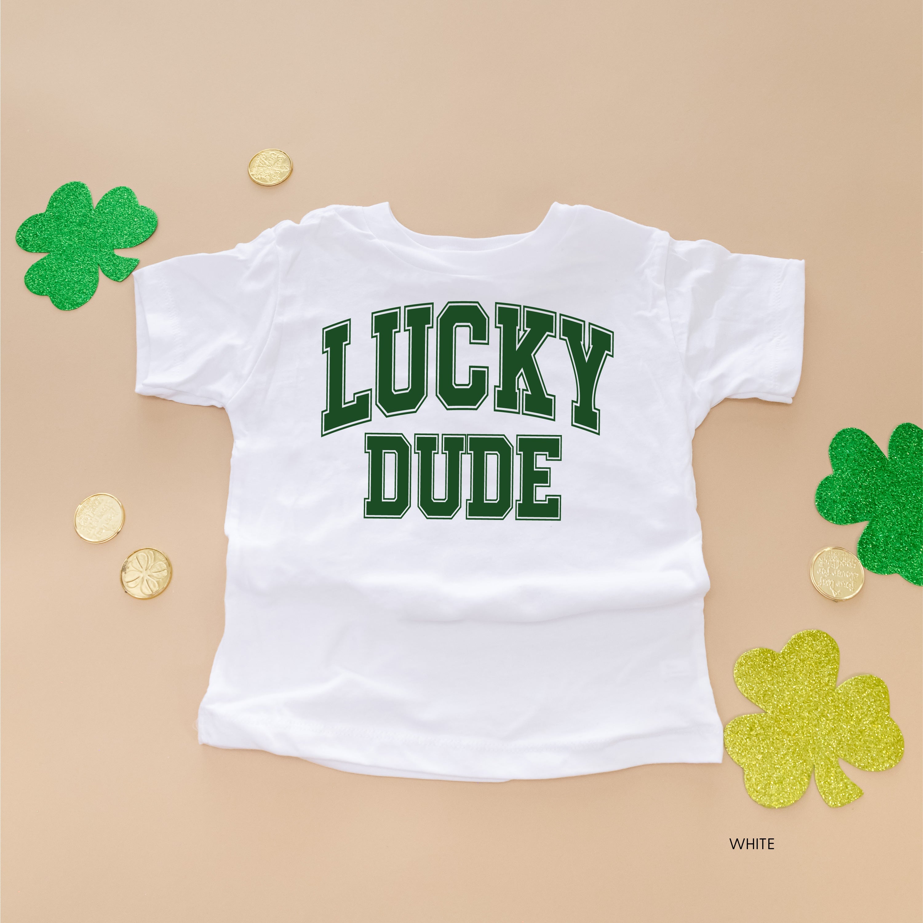 Lucky Dude - Varsity Outline - Infant Bodysuit/Tee Little Mama Shirt Shop