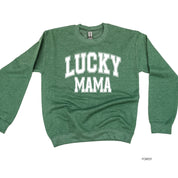 Lucky Mama - Varsity Outline - BASIC Fleece Little Mama Shirt Shop LLC