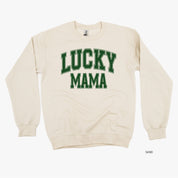 Lucky Mama - Varsity Outline - BASIC Fleece Little Mama Shirt Shop LLC