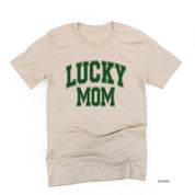 Lucky Mom - Varsity Outline - Unisex Tee Little Mama Shirt Shop