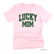 Lucky Mom - Varsity Outline - Unisex Tee Little Mama Shirt Shop