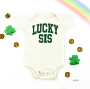 Lucky Sis - Varsity Outline - Infant Bodysuit/Tee Little Mama Shirt Shop