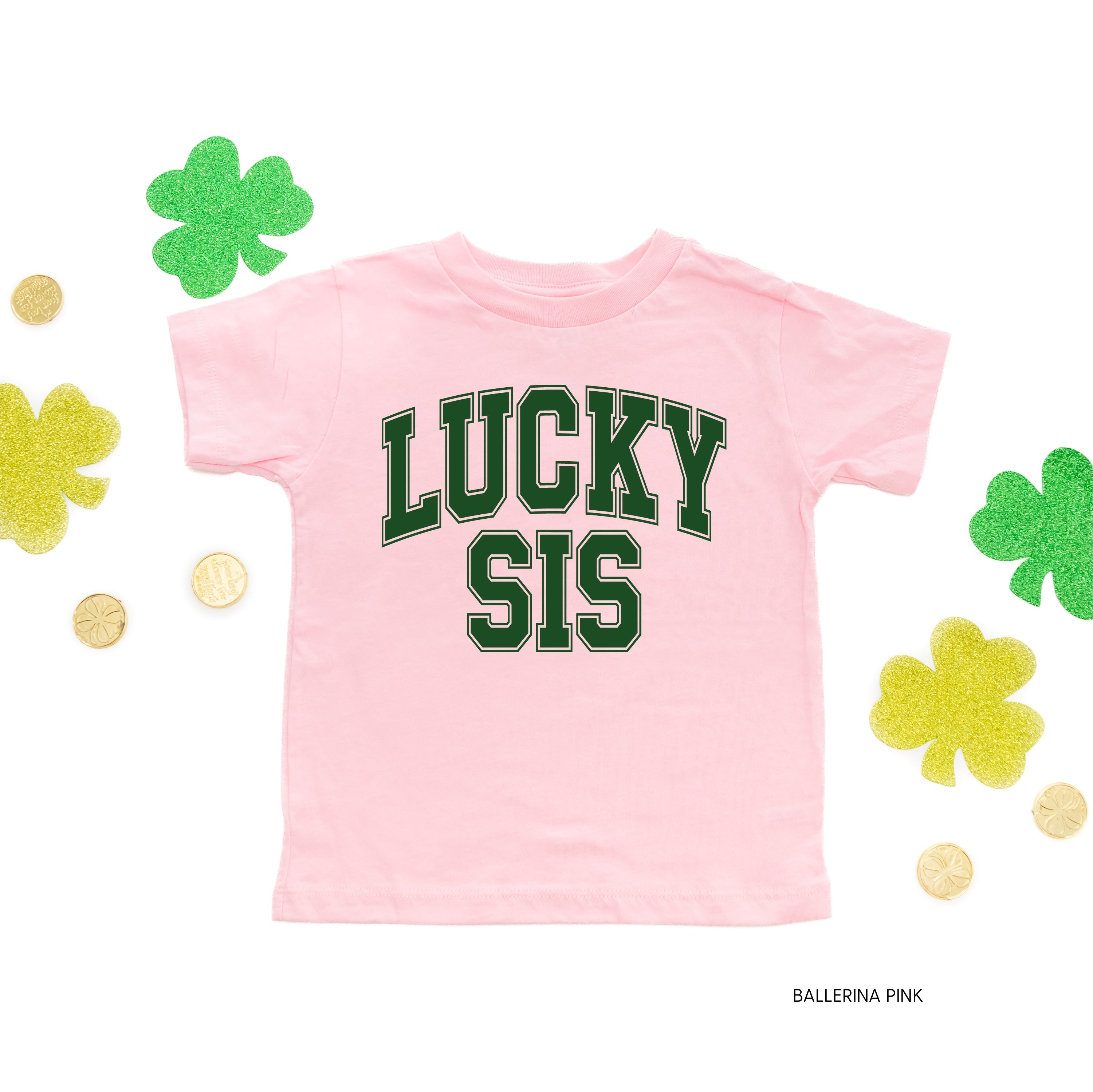 Lucky Sis - Varsity Outline - Infant Bodysuit/Tee Little Mama Shirt Shop