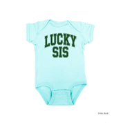 Lucky Sis - Varsity Outline - Infant Bodysuit/Tee Little Mama Shirt Shop