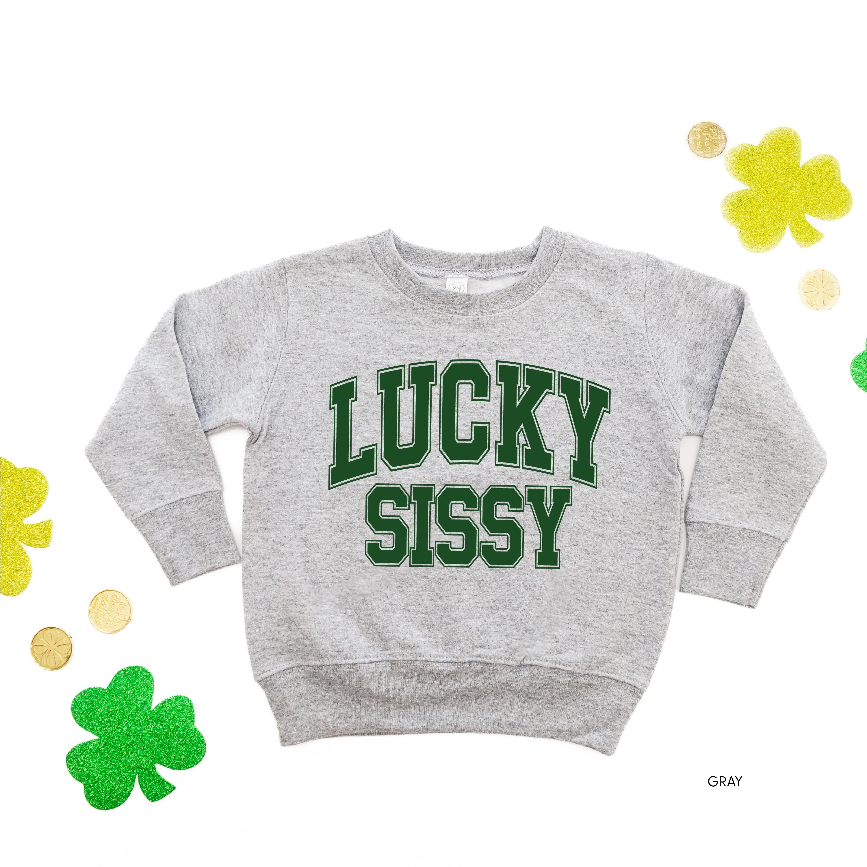 Lucky Sissy - Varsity Outline - Child Sweater Little Mama Shirt Shop