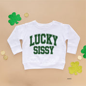Lucky Sissy - Varsity Outline - Child Sweater Little Mama Shirt Shop