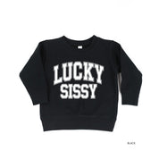 Lucky Sissy - Varsity Outline - Child Sweater Little Mama Shirt Shop