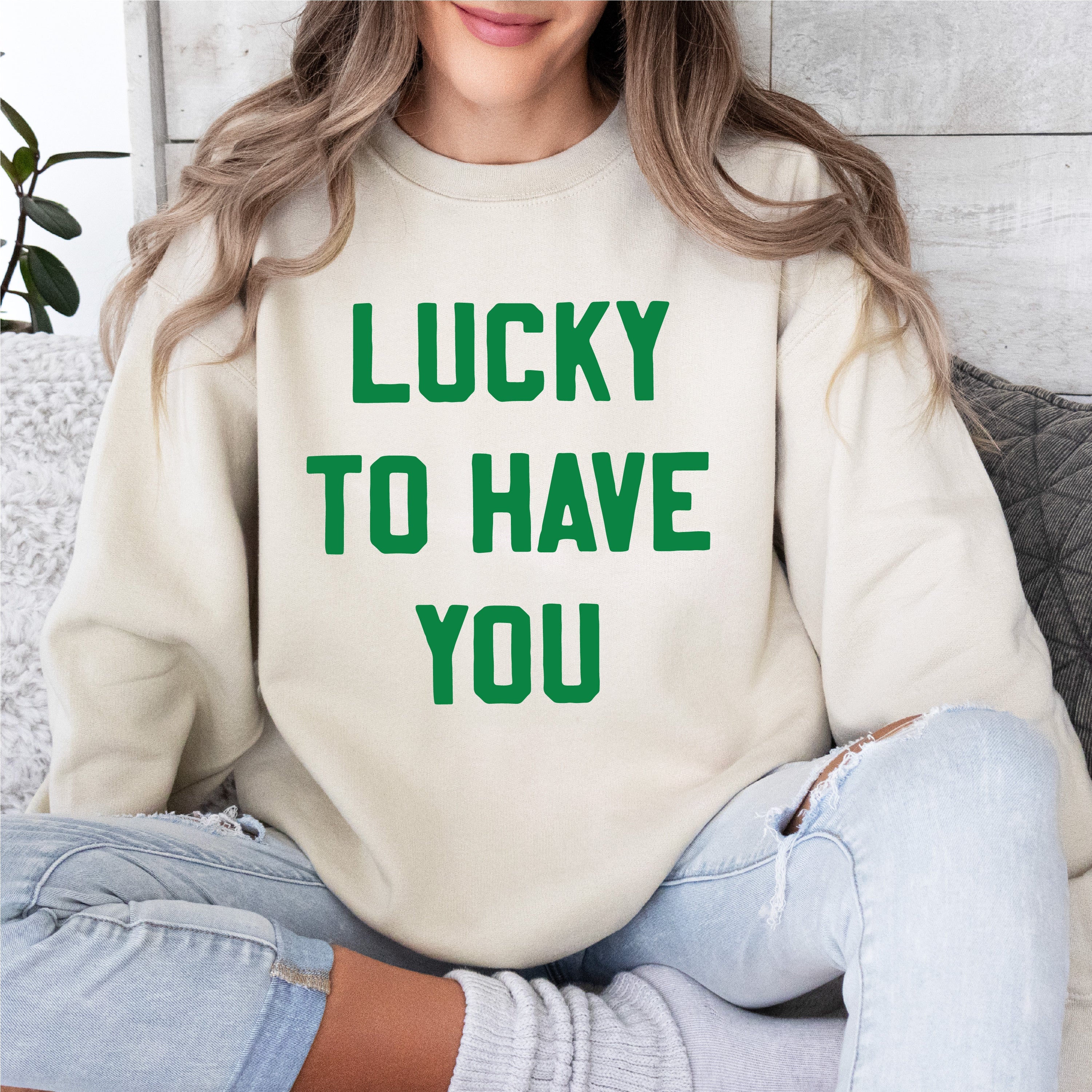 Lucky To Have You - BASIC Fleece Little Mama Shirt Shop LLC
