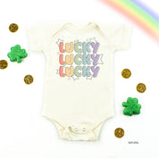 Bubble Letters & Stars Lucky x3 - Infant Bodysuit/Tee Little Mama Shirt Shop
