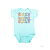 Bubble Letters & Stars Lucky x3 - Infant Bodysuit/Tee Little Mama Shirt Shop