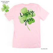 Watercolor Lucky You (pf&b) - Unisex Tee Little Mama Shirt Shop