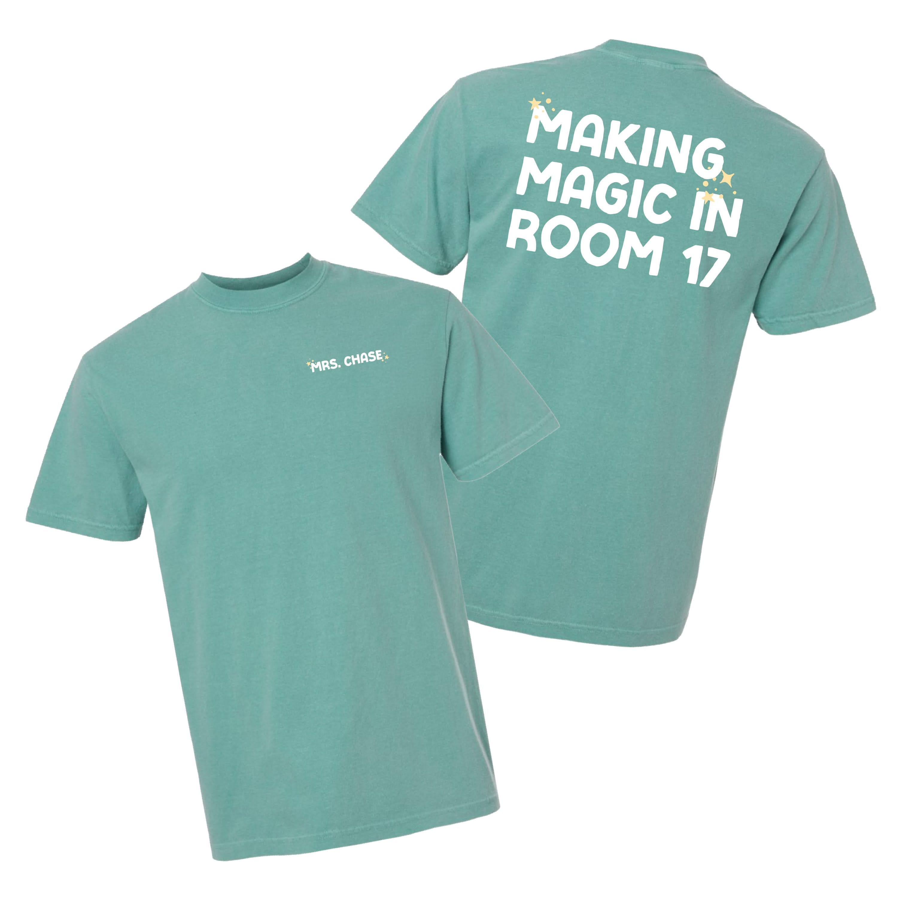 Making Magic in Room (Custom Name & Number) - (pf&b) - Comfort Colors Tee Little Mama Shirt Shop