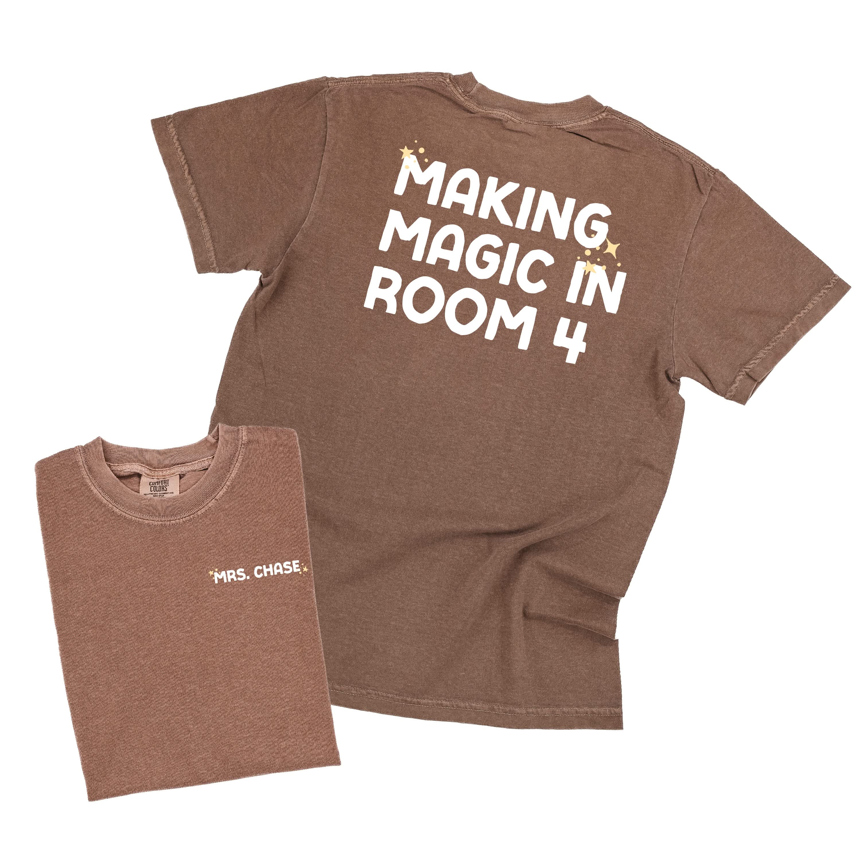Making Magic in Room (Custom Name & Number) - (pf&b) - Comfort Colors Tee Little Mama Shirt Shop