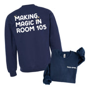 Making Magic in Room (Custom Name & Number) - (pf&b) - BASIC Fleece Little Mama Shirt Shop LLC