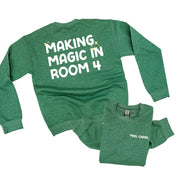Making Magic in Room (Custom Name & Number) - (pf&b) - BASIC Fleece Little Mama Shirt Shop LLC