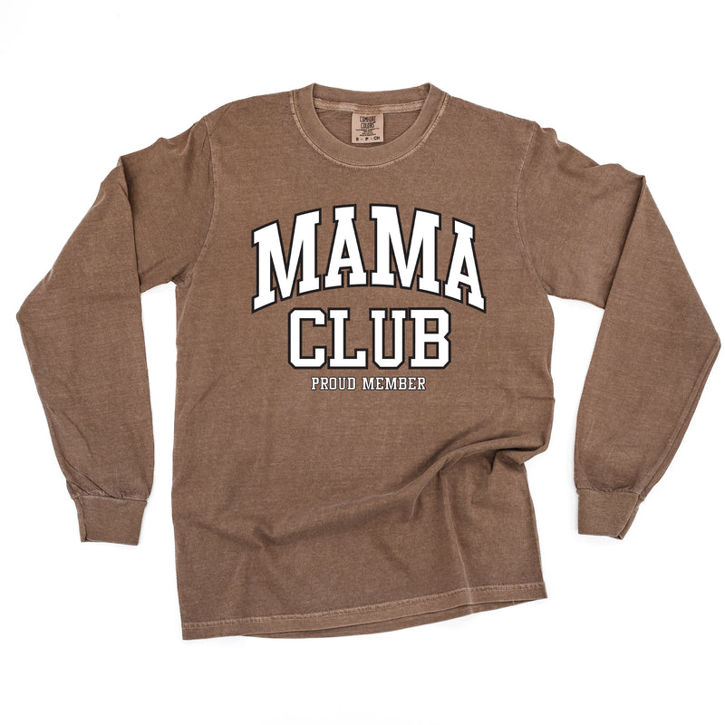 Varsity Style - MAMA Club - Proud Member - LONG SLEEVE COMFORT COLORS TEE