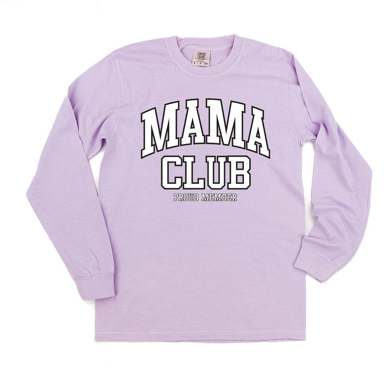 Varsity Style - MAMA Club - Proud Member - LONG SLEEVE COMFORT COLORS TEE